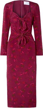 Rebecca de Ravenel Red Long Sleeve Zaza Dress Size M