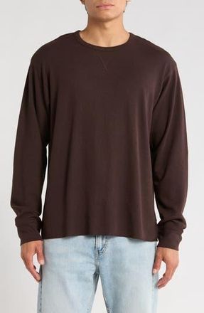Abound Oversize Crewneck Thermal Top in Brown Torte at Nordstrom Rack, Size X-Large