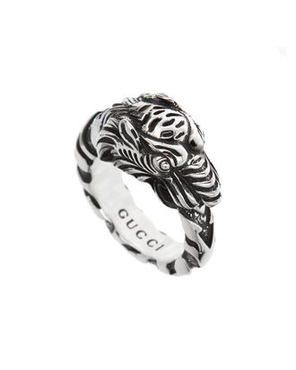 Gucci Silver Lion Head Ring