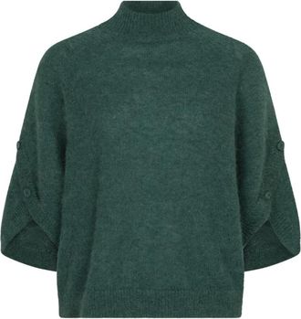 Dante6 Mahani Cape Sweater - Dames - Truien - Groen - Maat: XS Wol