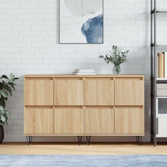 vidaXL Aparadores 2 Uds Madera Contrachapada Color Roble Sonoma Vidaxl