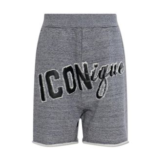 Dsquared2 Casual Shorts, female, Gray, Size: XS Logo Shorts
