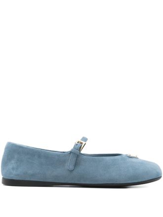 Prada buckle strap ballet flats - Blue