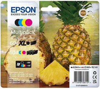 Epson Paquete De Cartuchos Epson Pi&ntilde;a 604xl - Negro Xl + 3 Colores