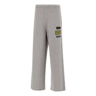 Maison Margiela Sweatpants, male, Gray, Size: L Label Patch Sweatpants