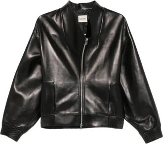 Khaite Ixin Jacket - Dames - Bomber jackets - Zwart - S - Leer - Jassen