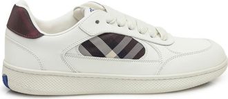 Burberry White Leather Sneakers