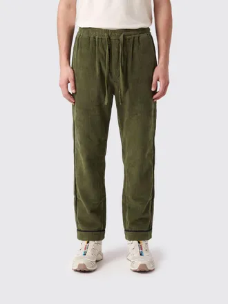 Baziszt Pantaloni in velluto a coste a gamba dritta con coulisse e risvolto