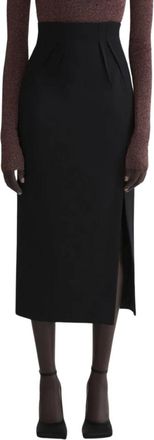 MUGLER Re/Edit High-Rise Wrap Skirt - Dames - Midirokken - Zwart - M - Leer - Rokken