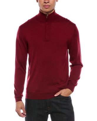 N.Peal N.Peal Regent Fine Gauge Cashmere & Silk-Blend 1/2-Zip Sweater