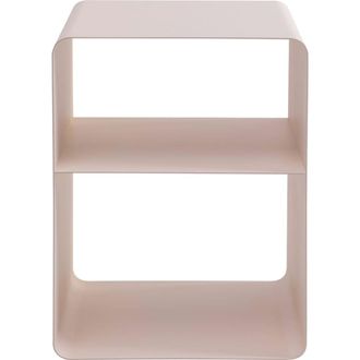 Kare Design Mesa auxiliar crema de acero color crema