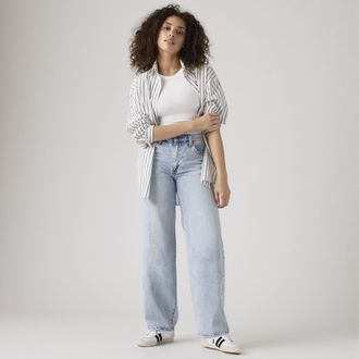 Levi's Baggy Dad Jeans - Womens - 24X32 - Light Wash / Fan Flare