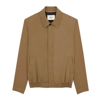 Saint Laurent Cassandre Short Jacket - male - Saint Laurent - Bomber Jackets - Brown - M - Jackets