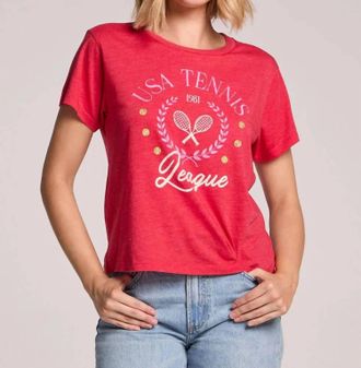 Chaser Usa Tennis 98 Tee In Red