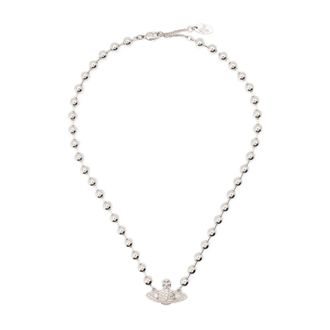 Vivienne Westwood Necklaces, female, White, Size: ONE SIZE Thames Mini Bas Relief Choker