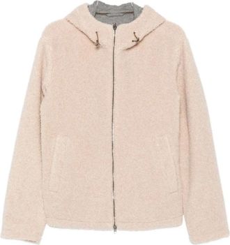 Herno Korte Jas met Capuchon en Rits - Heren - Jassen - Beige - L - Jassen