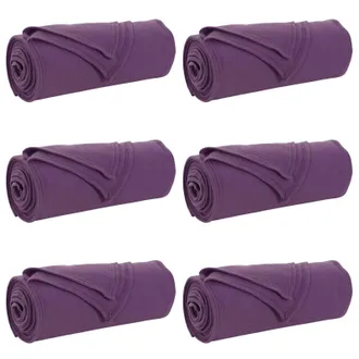 vidaXL Mantitas De Sof&aacute; 6 Pcs Morado 170 X 130 Cm Lana Vidaxl