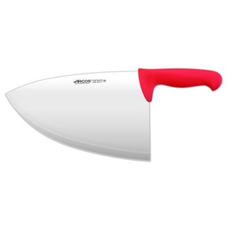 Arcos Chuletera Arcos Colour - Prof 298322 De Acero Inoxidable Nitrum Y Mango Ergon&oacute;mico De Polipropileno De Color Rojo Y Hoja De 28 Cm, Y 3 Mm De Espesor E