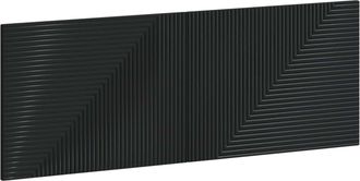 vidaXL Cabecero Montada En La Pared Haarlem Negro Madera De Ingenier&iacute;a Vidaxl