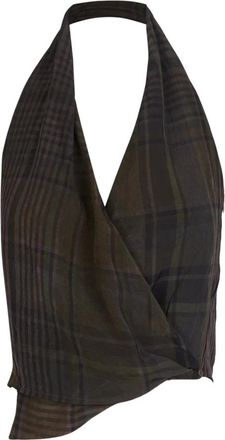 Cortana Top con incrocio frontale allamericana - - Tops - Donna - Grigio - M