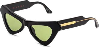 Marni Fairy Pools Forest TYJ Womens Sunglasses Black Size 50