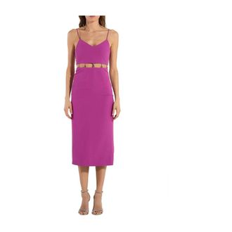Patrizia Pepe Sensuele Lingerie Cut-Out Jurk - Dames - Casual kleedjes - Paars - S - Kleedjes