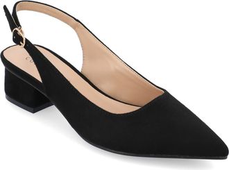Journee Collection Sylvia Slingback Pump - Wide Width Available in Black at Nordstrom Rack, Size 6.5