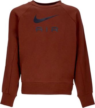 Nike Lichtgewicht Crewneck Sweatshirt Air French Terry - Heren - Sportshirts - Bruin - S - Katoen - Fitness