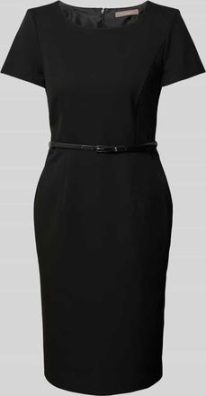 Christian Berg Kleid mit Rundhalsausschnitt in Black, Größe 38