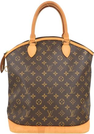 Louis Vuitton Lockit Monogram Brown Canvas Handbag (Pre-Owned)
