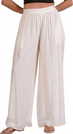 Elan Womens Ophelia Breezy Pants In White