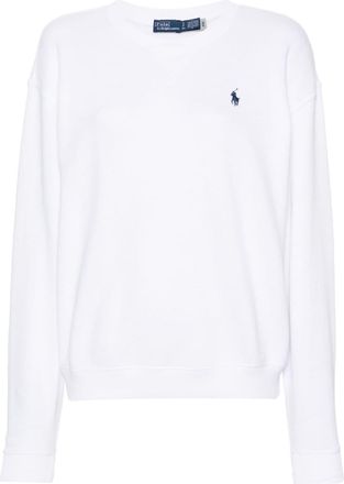 Polo Ralph Lauren Polo Pony-embroidered sweater - women - Cotton - M - White