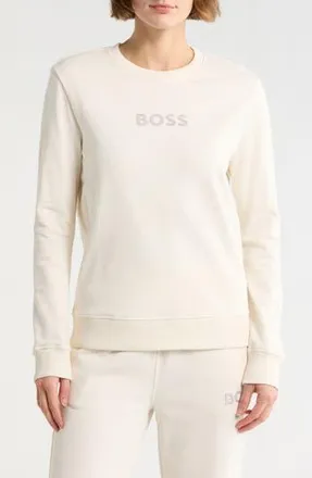 Boss Orange by Hugo Boss Bossa Embellished Long Sleeve T-Shirt in Open White at Nordstrom Rack, Size X-Large