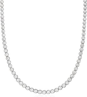 Ross-Simons CZ Tennis Necklace in Sterling Silver