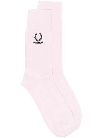 Fred Perry embroidered-logo socks - Pink