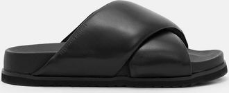 AllSaints Leather Saki Leather Crossover Sandals, Size: UK 3