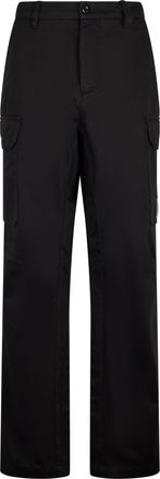 C.P. Company Loose Cargo Pants in Black Cotton Gabardine