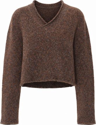 Fabrizio Del Carlo Boxy Alpaca-Blend Sweater With V-Neckline
