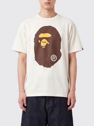 A Bathing Ape Cotton T-Shirt with Graphic Print and Dropped Shoulders