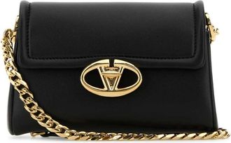 Valentino Garavani VLogo Shoulder Bag - Dames - Schoudertassen - Zwart - ONE Size - Leer - Tassen