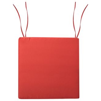 Beliani Beliani - Coj&iacute;n De Asiento Para Silla De Jard&iacute;n De Tela De Poli&eacute;ster Resistente A Los Rayos Uv Rojo Sassari