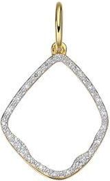 Monica Vinader Riva Diamond Hoop Pendant Charm in Yellow Gold at Nordstrom Rack