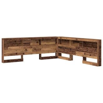 Berkfield Home Storage Headboard with Shelf Old wood 180 cm Engineered wood in Brown