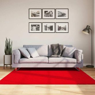 vidaXL Rug huarte Short Pile Soft and Washable Red 160x160 cm Vidaxl