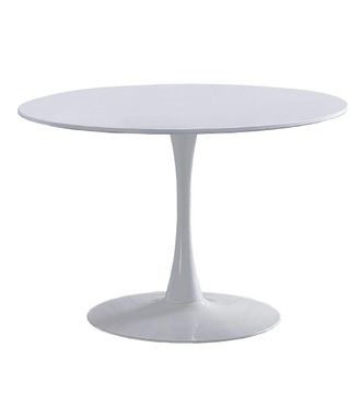 Home Heavenly Mesa redonda pata tipo tulipa &oslash;110 cm color blanco