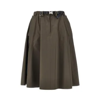 Prada Technical canvas midi skirt Woman 42