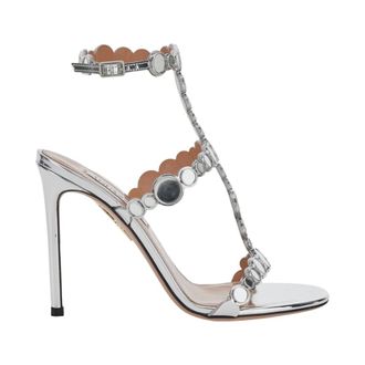 Aquazzura Dames, Schoenen, Grijs, Maat: 40 EU Leer