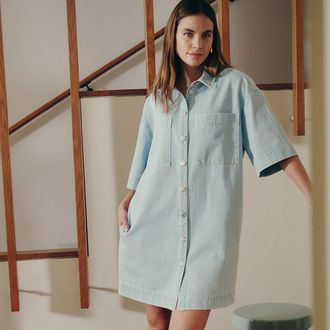 La Redoute Collections Losvallende korte jurk in denim, Signature SARA