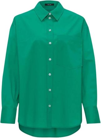 OPUS Long Sleeve Shirt - Dames - Blouses & Shirts - Groen - Maat: S