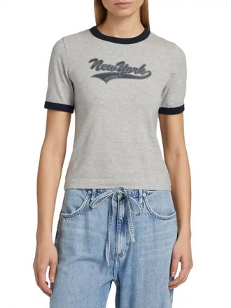 Rag & Bone Ny Mica Ringer Tee In Heather Grey